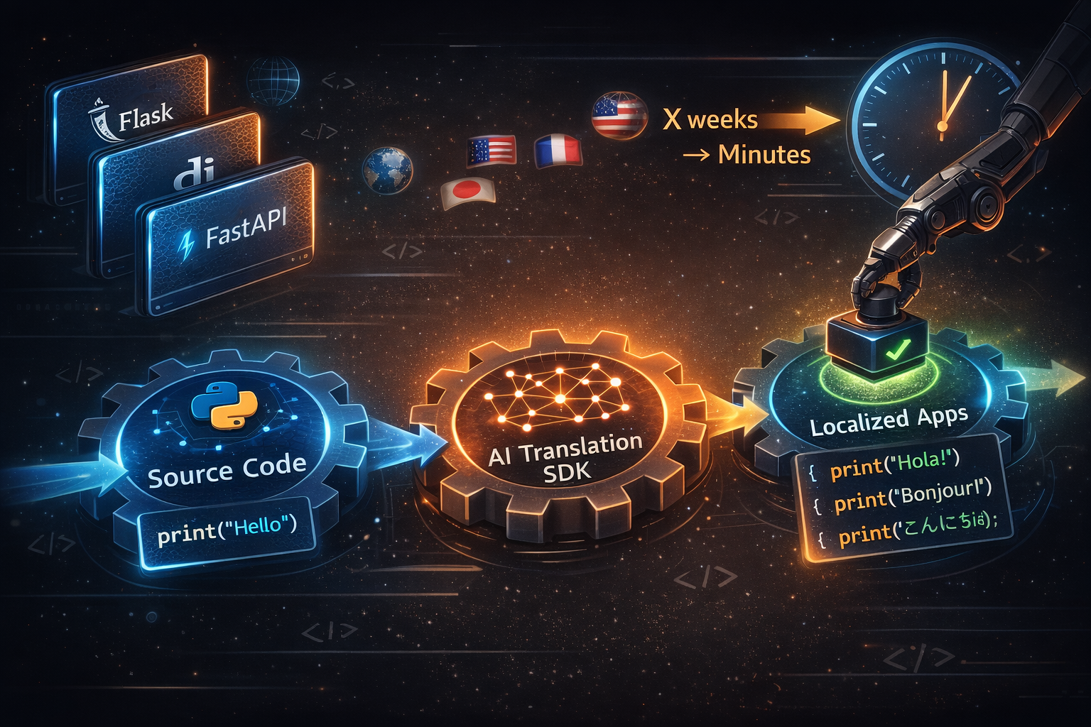 How I Cut Python Localization Time from 2 Weeks to 10 Minutes (Flask, Django, FastAPI)